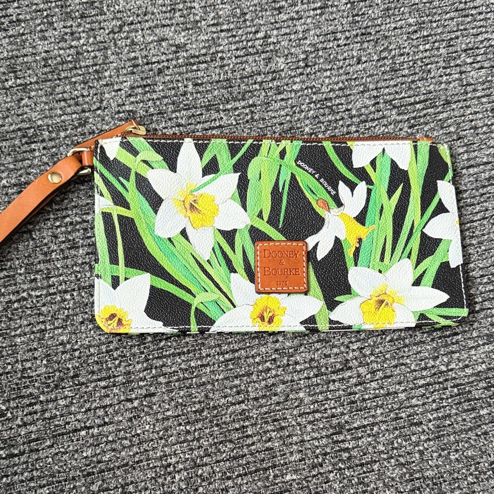 Dooney & Bourke Daffodil Wristlet - Black, Green, and Yellow